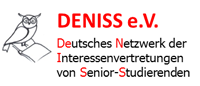 Logo des Deutschen Netzwerks der Interessenvertretungen von Senioren-Studierenden (DENISS e.V.)
